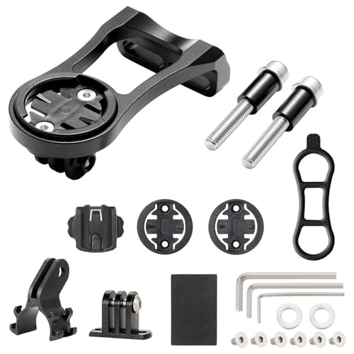 Fahrradhalterung für Garmin, Out-Fronthalterungs-Set, Aluminiumlegierung, verlängerte Lenkerhalterung für Garmin Edge Sport Action Kamera Fahrradhalterung für Garmin, Out-Fronthalterungs-Set, Aluminiumlegierung, verlängerte Lenkerhalterung für Garmin Edge Sport Action Kamera von Techchii