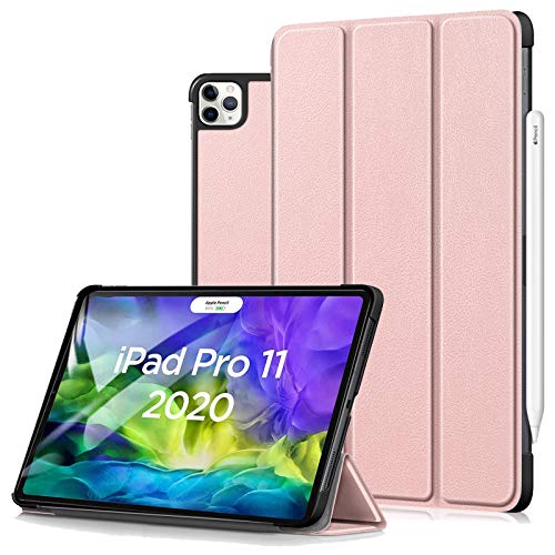 Techcircle Schutzhülle für iPad Pro 11 Zoll 4./3./2. Generation & iPad Air 10 Zoll 2022/2020, Techcircle Smart Stand Magnetic Flip Cover [Unterstützung Pencil Charging] Slim Trifold Hard Back Shell, von Techcircle