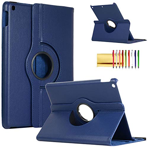 Techcircle Schutzhülle für iPad Pro 12,9 Zoll (32,8 cm) 1. & 2. Generation (2015/2017), schmales Premium-PU-Leder-Smartcover mit Standfunktion und Magnetverschluss, Marineblau von Techcircle