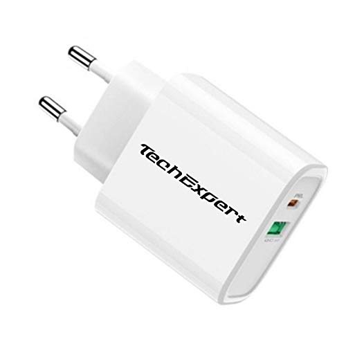 Ladegerät auf USB, 5 V, 2 A TechExpert (QC 3.0 Weiß) von Techexpert
