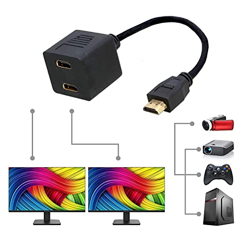 Manhattan Video Splitter Kabel (HDMI Stecker/HDMI Buchse/HDMI Buchse) schwarz von Techly