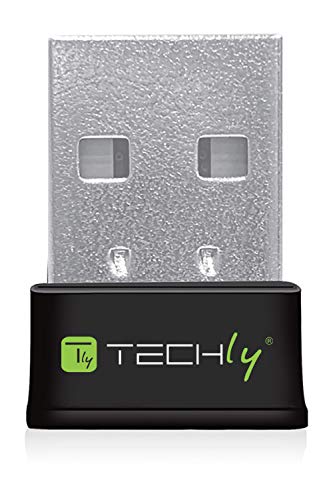 TECHLY 109252 Mini WiFi USB Dual Band MU-Mimo 2dBi 600Mbps Schwarz von Techly
