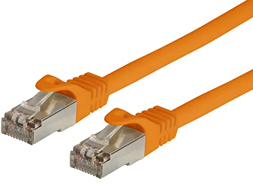 TECHLY Professional 026920 Netzwerkkabel Patchkabel CCA geschirmt Cat. 6 Orange F/UTP 1 m Bulk Orange von Techly