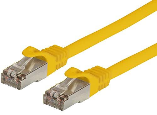 TECHLY Professional 027187 Netzwerkkabel Patchkabel CCA geschirmt Cat. 6 Gelb F/UTP 2m Bulk Gelb von Techly