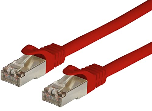 TECHLY Professional 027279 Netzwerkkabel Patchkabel CCA geschirmt Cat. 6 Rot F/UTP 5 m Bulk Rot von Techly