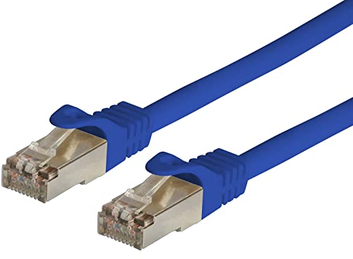 TECHLY Professional 027323 Netzwerkkabel Patch aus CCA geschirmt Cat. 6 Blau F/UTP 10 m Bulk Blau von Techly