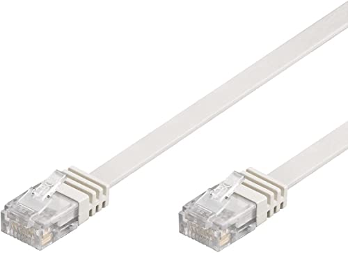 TECHLY Professional 100303 Netzwerkkabel Patchkabel flach aus CCA Cat.5E Weiß UTP 5m Weiß von Techly