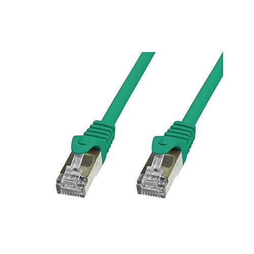 TECHLY Professional 101089 Netzwerkkabel Patchkabel Kupfer Cat.6 Grün SFTP LSZH 1m Grün von Techly