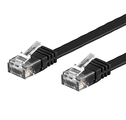 TECHly Kupfer Patchkabel (Cat. 6 UTP 5 m schwarz – Netzwerk-Kabel (5 m, Cat6, U/UTP (UTP), RJ-45, RJ-45, schwarz) von Techly