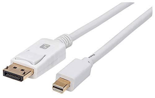 Techly 109771 Kabel Mini DisplayPort Stecker auf DisplayPort Stecker 4 K 60 Hz 2 m Weiß von Techly