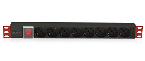 Techly 25725 Multipresa 8 Posti da Rack 19" Connettore C14 Con Interruttore 1 HE 1HE I-CASE STRIP-81V, 50 W, 250 V, Schwarz, One Size Techly 25725 Multipresa 8 Posti da Rack 19" Connettore C14 Con Interruttore 1 HE 1HE I-CASE STRIP-81V, 50 W, 250 V, Schwarz, One Size von Techly