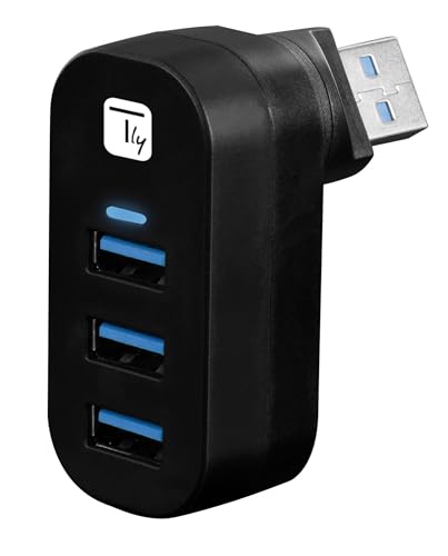 Techly 361766 USB 3.0 HUB mit 3 Ports, Schwarz von Techly