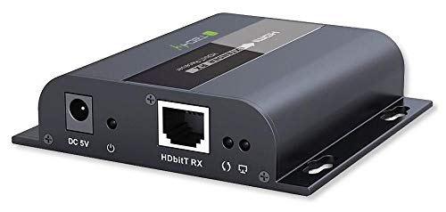 Techly 361865 Extender HDMI HDbitT IR auf Cat.6 Kabel, 120 m, Schwarz von Techly