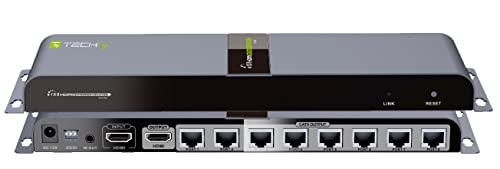 Techly Extender Splitter HDMI 1 x 8 mit IR auf Kabel CAT. 6 bis 50 m von Techly