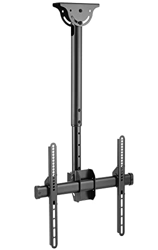 Techly ICA-CPLB-944S Teleskop Universal Deckenhalterung für LED/LCD TV, 81.8 cm-139.7 cm (32 Zoll-55 Zoll) Schwarz von Techly