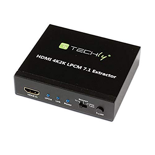 Techly IDATA HDMI-EA74K HDMI Audio-Extractor LPCM 7.1 4K, UHD, 3D, Schwarz von Techly