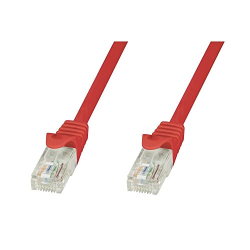 Techly Network Cable Patch in CCA Cat.6 UTP 10 m Red ICOC cca6u-100-ret – Networking Cables (RJ-45, RJ-45, Male/Male, Gold, 10/100/1000Base-T (X), CAT6) von Techly