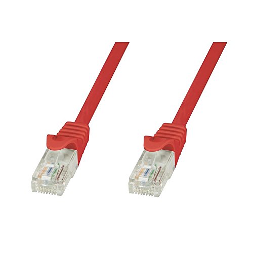 Techly Netzwerk Patch Cable in CCA Cat.5e UTP 20 m Red ICOC cca5u-200-ret – Networking Cables (RJ-45, RJ-45, Male/Male, Gold, 10/100/1000Base-T (X), CAT5e) von Techly