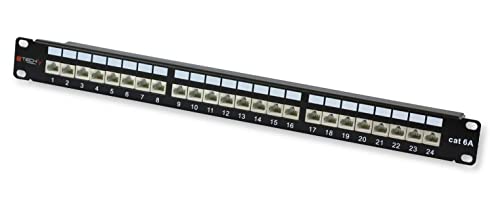 Techly Patchpanel STP 24 Plätze RJ45 CAT.6A (I-PP 24-RS-C6AT) von Techly
