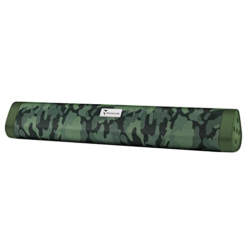 TECHMADE SOUNDBAR | Lautsprecher | Tragbares Gehäuse ohne Kabel TM-A15-CAMG Farbe Camouflage GRÜN FÜR PC von Techmade