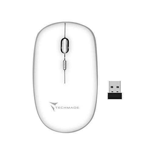 Techmade Kabellose Maus, 800-1200-1600 DPI Einstellbare kabellose Maus 2,4 G mit USB-Empfänger, kompatibel mit Windows 10/8/7/XP/Vista/Mac OS X 10.4 oder höher von Techmade