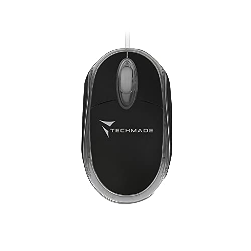 Techmade Optische Mini-USB-Maus, 800 DPI, Schwarz von Techmade