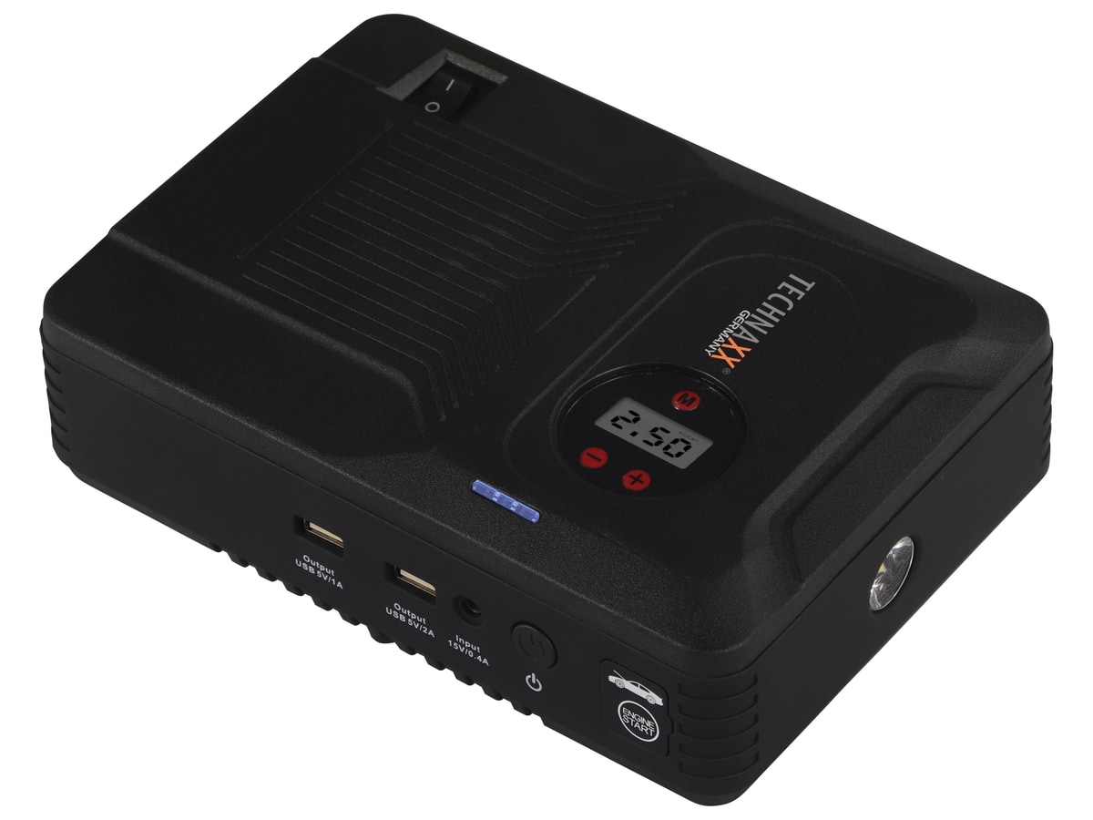 TECHNAXX Jumpstarter TX-219, Powerbank und Luftkompressor von Technaxx