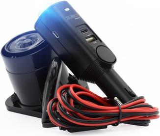 Technaxx TX-168 Auto Alarmanlage Inkl. Fernbedienung, Innenraumüberwachung, integrierte LED (blinkend), Integrierter Akku, Mobil einsetzbar, Panikalarmfunktion (4927) von Technaxx