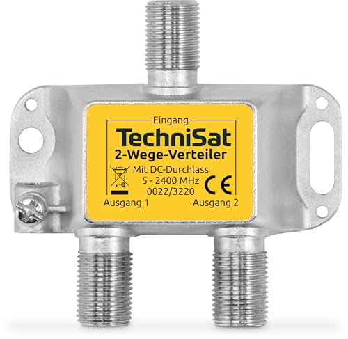 TechniSat 2-Wege-Verteiler - breitbandiger Verteiler mit DC-Durchlass (DiSEqC-tauglich, als Combiner nutzbar, einsetzbar in TECHNIROUTER-Anlagen) von TechniSat