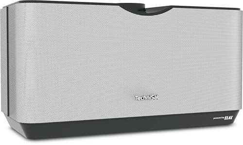 TechniSat AUDIOMASTER MR3 – 90 Watt ELAC WLAN-Lautsprecher und Internetradio (mit UPnP/DLNA Audiostreaming, Multiroom Speaker zum Abspielen von Internetradio, Spotify und Bluetooth) schwarz/silber von TechniSat