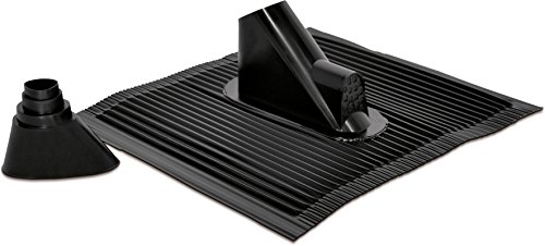TechniSat Alu Dachziegel Set (mit Gummitülle zur wasserdichten Mast- und Kabeldurchführung 450 x 500mm) schwarz von TechniSat