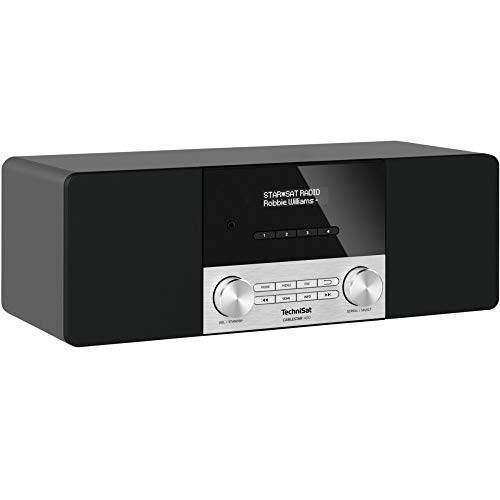 TechniSat CABLESTAR 400 - Stereoradio für unverschlüsselte Digitale Radioprogramme via Kabel (DVB-C Radio, AUXin, IEC in, Kopfhöreranschluss, Uhr, Wecker, Stereolautsprecher 20 Watt) schwarz von TechniSat