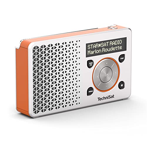 TechniSat DIGITRADIO 1 – tragbares DAB+ Radio mit Akku (DAB, UKW, FM, Lautsprecher, Kopfhörer-Anschluss, Favoritenspeicher, OLED-Display klein, 1 Watt RMS) von TechniSat