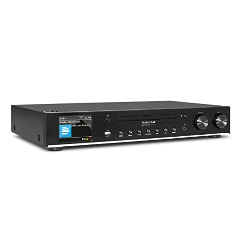 TechniSat DIGITRADIO 143 CD (V3) – Digital HiFi-Tuner, Internetradio (DAB+, UKW, Bluetooth-Audiostreaming, Spotify Connect, CD-Player, WLAN, Breite 43,5 cm, App-Steuerung, Fernbedienung) Schwarz von TechniSat