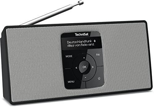 TechniSat DIGITRADIO 2 S - Tragbares DAB Stereo-Radio mit Akku (DAB+, UKW, Bluetooth Audiostreaming, OLED Display, Kopfhöreranschluss, Stereo 2 W RMS) schwarz/weiß von TechniSat