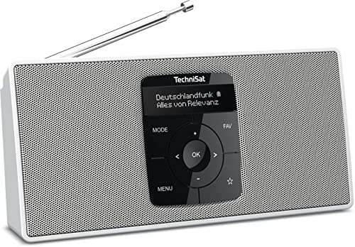 TechniSat DIGITRADIO 2 S - Tragbares DAB Stereo-Radio mit Akku (DAB+, UKW, Bluetooth Audiostreaming, OLED Display, Kopfhöreranschluss, Stereo 2 W RMS) weiß/weiß von TechniSat