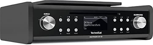 TechniSat DIGITRADIO 20 CD – Modernes & kompaktes DAB+ Küchen- & Badezimmerradio (Empfangsstarkes UKW Unterbauradio mit CD Player & Uhr) von TechniSat