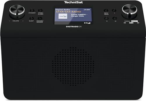 TechniSat DIGITRADIO 21 - DAB+ Unterbau-Küchenradio (DAB+, UKW, 2,8" Farbdisplay, Favoritenspeicher, Wecker, Kopfhöreranschluss) schwarz von TechniSat