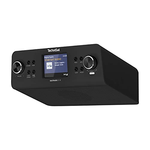 TechniSat DIGITRADIO 21 IR - Unterbaufähiges DAB+/UKW/Internet-Küchenradio (Bluetooth, 2 W Mono-Lautsprecher, 2,8" Farbdisplay, Uhr mit Wecker) schwarz von TechniSat