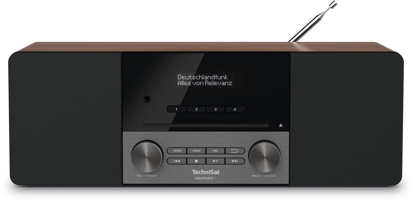 TechniSat DIGITRADIO 3 Digitalradio (DAB) (Digitalradio (DAB), FM-Tuner mit RDS, 20 W, CD-Player, Bluetooth) von TechniSat