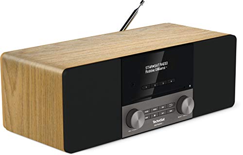 TechniSat DIGITRADIO 3 - Stereo DAB Radio Kompaktanlage (DAB+, UKW, CD-Player, Bluetooth, USB, Kopfhöreranschluss, AUX-Eingang, Radiowecker, OLED Display, 20 Watt RMS) eiche von TechniSat