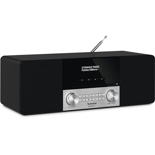 TechniSat DIGITRADIO 3 - Stereo DAB Radio Kompaktanlage (DAB+, UKW, CD-Player, Bluetooth, USB, Kopfhöreranschluss, AUX-Eingang, Radiowecker, OLED Display, 20 Watt RMS) schwarz von TechniSat