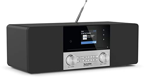 TechniSat DIGITRADIO 3 VOICE - Stereo DAB Radio Kompaktanlage mit offline Sprachsteuerung (DAB+, UKW, CD-Player, USB, Kopfhöreranschluss, AUX-Eingang, Radiowecker, OLED Display, 20 Watt RMS) von TechniSat