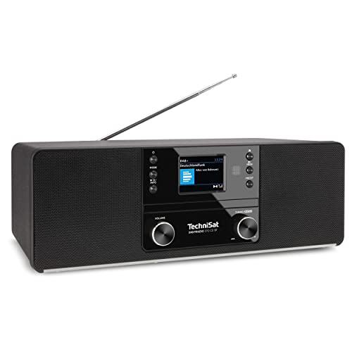 TechniSat DIGITRADIO 370 CD BT - Stereo Digitalradio (DAB+, UKW, CD-Player, Bluetooth, Farbdisplay, USB, AUX, Kopfhöreranschluss, Kompaktanlage, Wecker, 10 Watt, Fernbedienung) schwarz von TechniSat