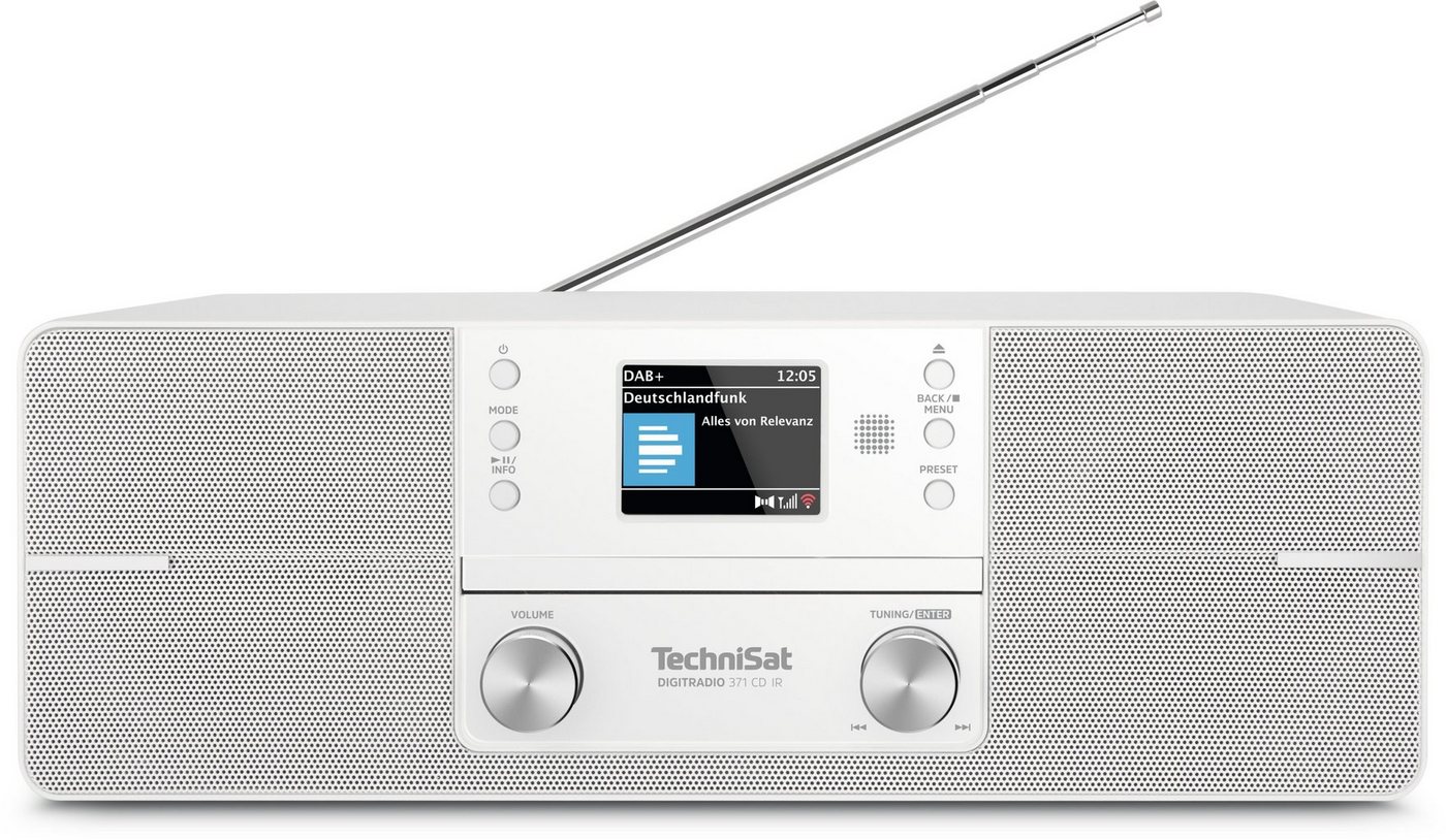 TechniSat DIGITRADIO 371 CD IR Digitalradio (DAB) (Digitalradio (DAB), UKW mit RDS, Internetradio, 10,00 W, Bluetooth-Audiostreaming, Kompaktanlage, Internetradio, USB-Ladefunktion) von TechniSat