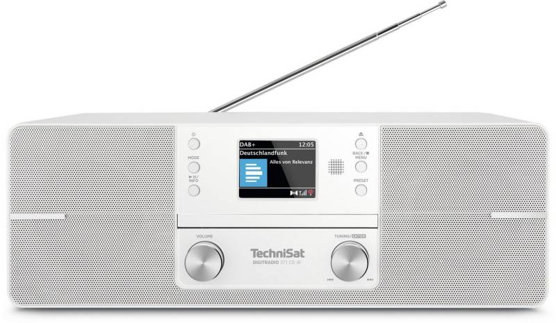 TechniSat DIGITRADIO 371 CD IR Digitalradio (DAB) (Digitalradio (DAB), UKW mit RDS, Internetradio, 10,00 W, Bluetooth-Audiostreaming, Kompaktanlage, Internetradio, USB-Ladefunktion) von TechniSat