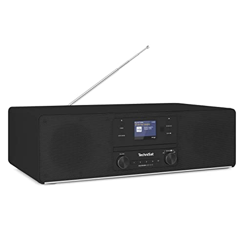 TechniSat DIGITRADIO 380 CD IR - DAB+/UKW/Internet-Stereoradio (CD-Player, Bluetooth, USB, Spotify Free, App-Steuerung, 2 x 20 W, Stereo-Kompaktanlage, Farbdisplay, Wecker, Fernbedienung) schwarz von TechniSat