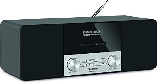 TechniSat DIGITRADIO 4 - Stereo DAB Radio (DAB+, UKW, Bluetooth-Audiostreaming (Empfang), Kopfhöreranschluss, AUX-Eingang, Radiowecker, OLED Display, 20 Watt RMS, Elac Lautsprecher) schwarz von TechniSat