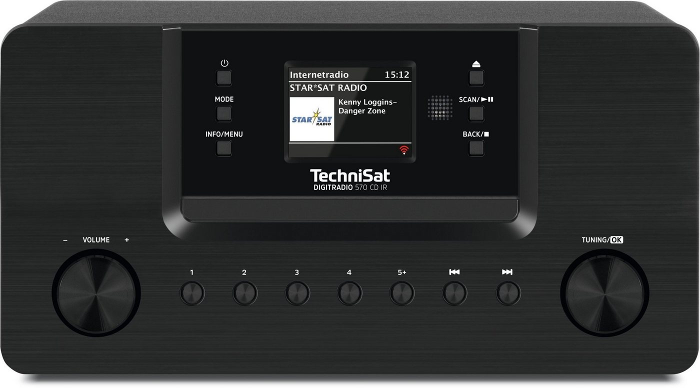 TechniSat DIGITRADIO 570 CD IR Internet-Radio (Digitalradio (DAB), UKW, Internetradio, 10,00 W, CD-Player mit MP3-Wiedergabe, App-Steuerung, USB, Favoritenspeicher) von TechniSat