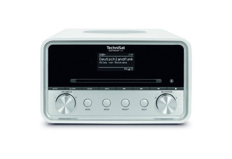 TechniSat DIGITRADIO 586, Weiß/Silber DAB+ Internetradio mit CD-Player Digitalradio (DAB) von TechniSat